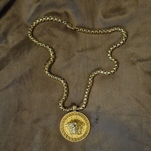 Luxurious Gold Medallion Necklace Versace